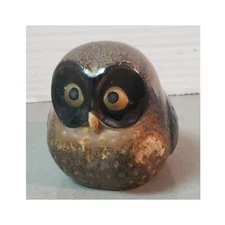 Vintage Ceramic Stoneware Owl Figurine Statue