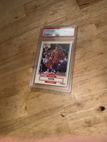 Scottie Pippen Autograph PSA Authentic Auto Chicago Bulls Slabbed Fleer 1990 - Picture 24 of 24