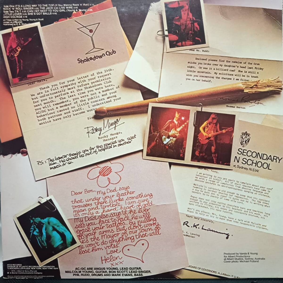 Rare PROMO Japan ATCO LP Sample Edition AC DC High Voltage