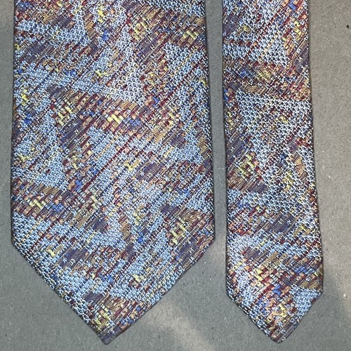 £100 MISSONI MENS MULTI COLOUR CHEVRON GRENADINE WOVEN SILK TIE Y5 - Picture 8 of 10
