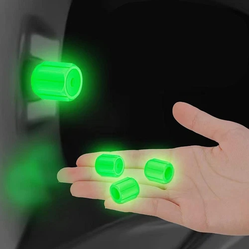 4x Glow In The Dark Car Tire Valve Cover Wheel Tyre Rim Stem Cap Accessories UK