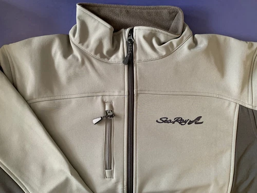 Sea Ray Screen Printed Devon & Jones Men's Soft Shell Colorblock Jacket - product listing photo
