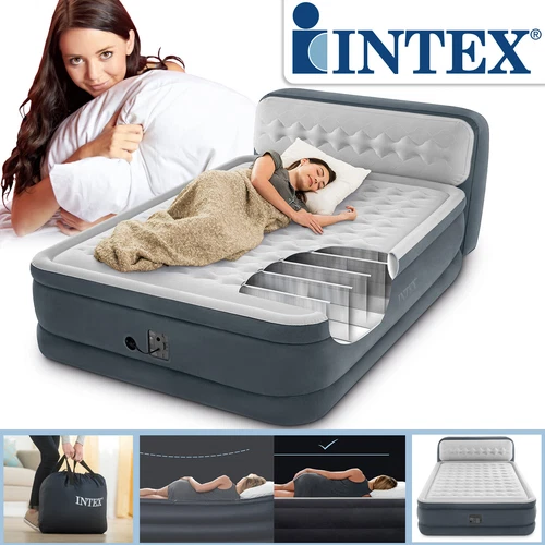 Intex Luftbett mit Pumpe Gästebett Matratze Luftmatratze selbstaufblasend 64448