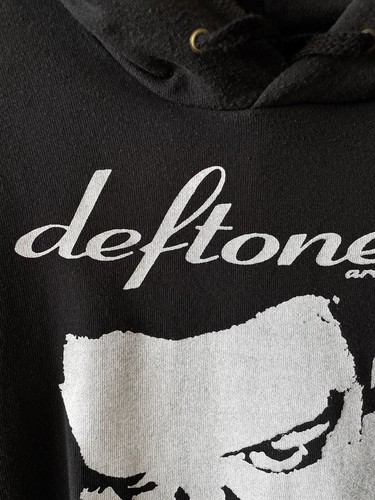 Vintage Deftones Around The Fur Tour Metal Band Hoodie Size M Black - Picture 6 of 13