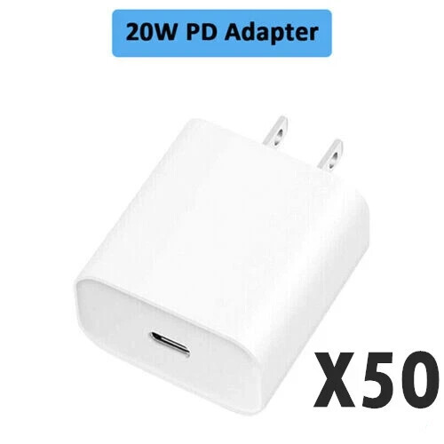 20W USB-C Fast Charger Power Adapter Block For iPhone 15/Plus / 15 Pro Max Lot - Photo 27 sur 28