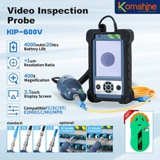 Komshine Fiber Inspection Probe KIP-600V Fiber Microscope W/KCC-600 Cleaner Gift
