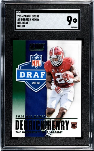 2016 Panini Score DERRICK HENRY NFL Draft Green SGC 9 Mint Rookie Alabama RC #5