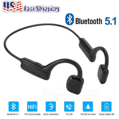 Bone Conduction Headphones Bluetooth 5.1 Wireless Earbuds Outdoor Sport Headset