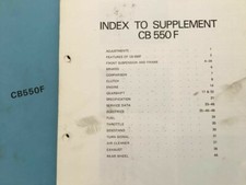 Honda CB550F Workshop manual " Supplement " , See below