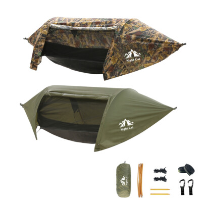 Portable Hammock Tent 3-in-1 Sleeping System with Bug Net & Rain Tarp 440 Lbs