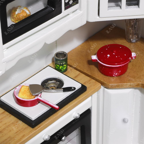 1/12 Scale Accessories of Dollhouse Kitchen, Dollhouse Miniatures Cooking Set, M - Picture 3 of 12