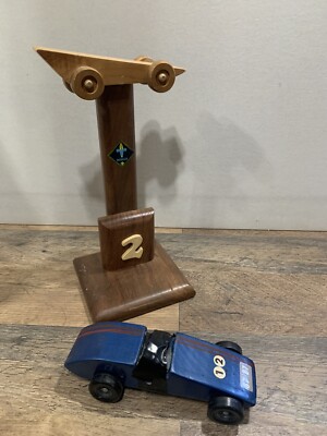 Vintage 80s Boy Scout Derby Car and 2nd Place Trophy