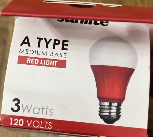 LED A Type Color Red 3W Light Bulb Medium E26 Base Sunlite 80148-SU-NEW-SHIP 24 - Picture 5 of 5