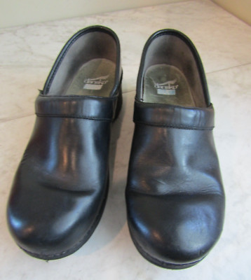 Dansko Black XP Professional Leather Slip On Clog Comfort Women's Shoes EU 39