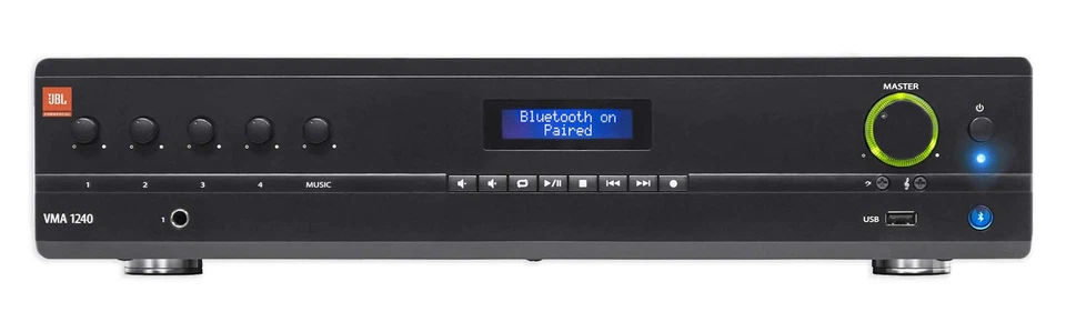 JBL Commercial 70v Amp+Wifi Receiver+4) Black 5" Ceiling Speakers For Restaurant - Image 2 of 4