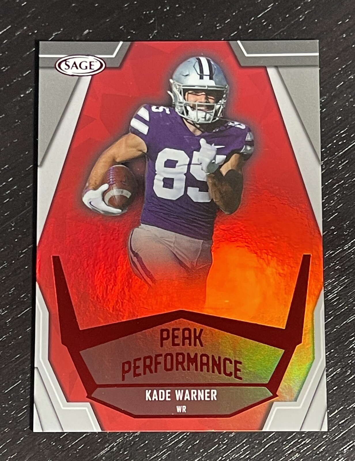 2023 Sage Football High Series Peak Performance Red Kade Warner #PK-KW