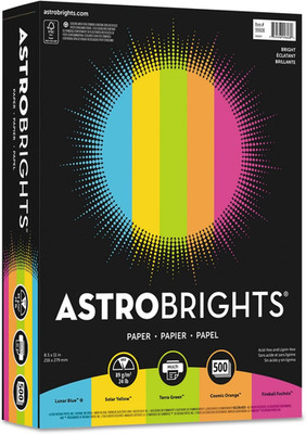 Astrobrights Bright Color Paper Letter Size Paper 24 Lb Assorted Colors 500