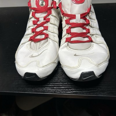 Nike Shox ホワイト/レッド 24 Nike Shox NZ White Sport Red Cool Grey Metallic Silver 378341-104