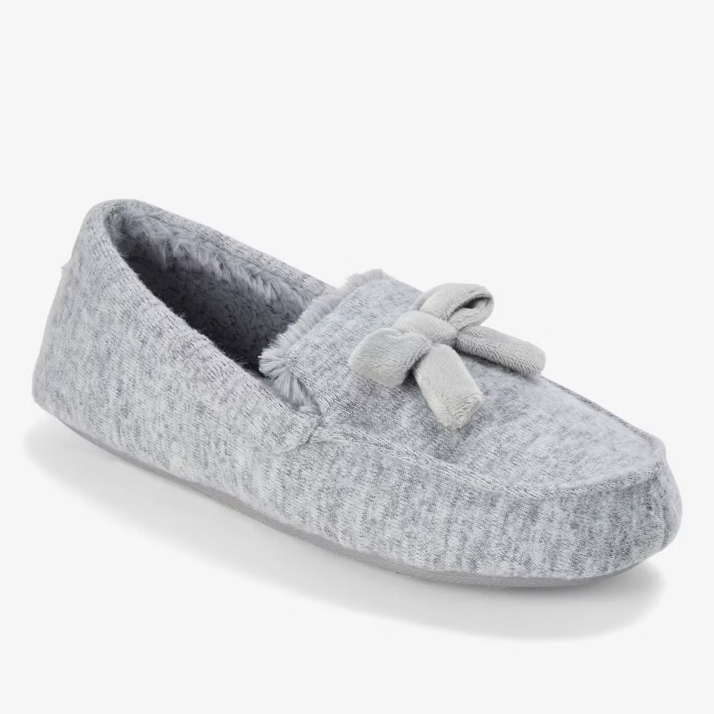 Dluxe by dearfoams Womens Enid Loafer Slippers - Gray XL