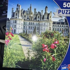 Sure Lox 500 Piece Puzzle Castle Chateau De Chambord France New 19"x13" Sealed