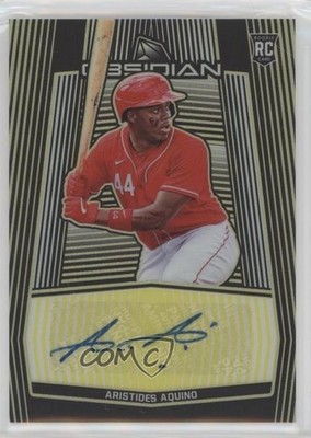 2020 Chronicles Electric Etch Yellow 8/10 Aristides Aquino Rookie Auto RC v7j