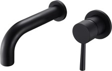 SUMERAIN Matte Black Tub Faucet Set Wall Mount Bathtub Faucet Single Handle,