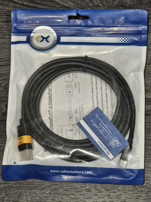 Mini DisplayPort auf DisplayPort Stecker auf Stecker Kabel schwarz 3 m/10 Fuß