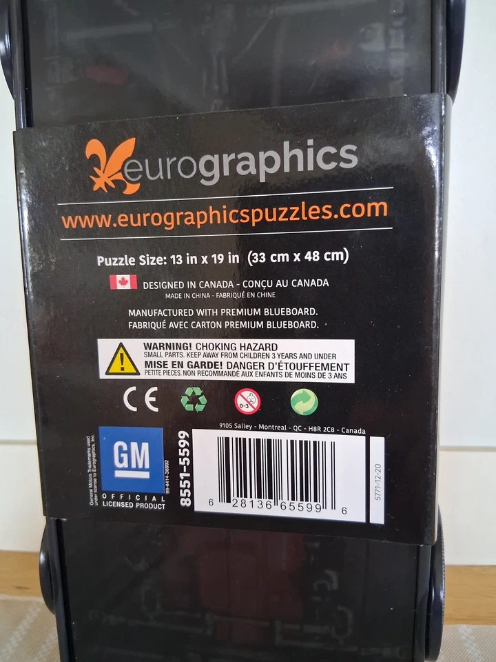 Rompecabezas Corvette Eurographics con estaño y póster - 550 piezas - 13 x 19 - coche de metal - coleccionista Foto 4 de 4