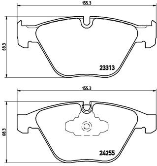 Brembo P 06 055X Bremsbelagsatz, Scheibenbremse For BMW BMW (Brilliance) Zinoro-image