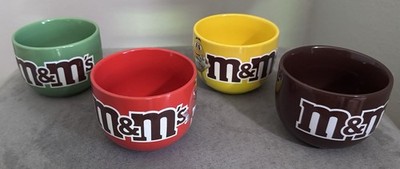 M&Ms Ceramic Snack / Ice Cream Bowls, Frankford, 4  Bowls 
