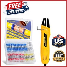 120PCS Solder Seal Connector Kit with Mini Heat Gun for Electrical Repairs