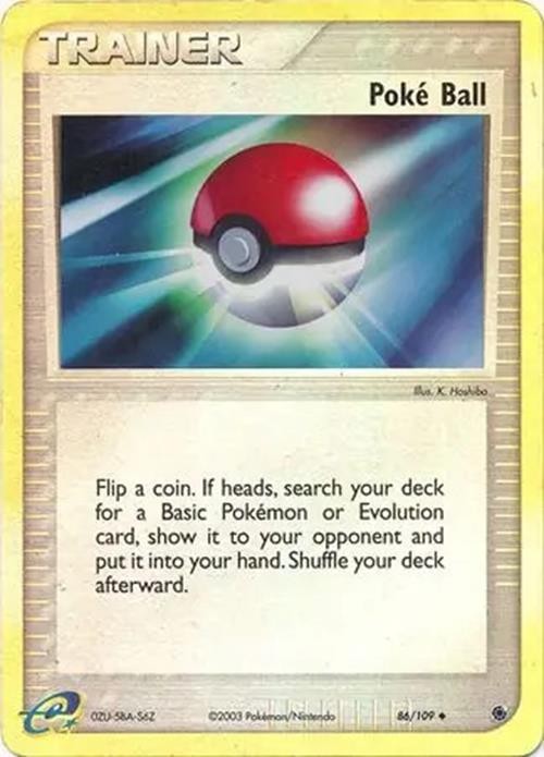 Poke Ball - 86/109 - Pokemon Ex Ruby & Sapphire Reverse Holo Rare NM