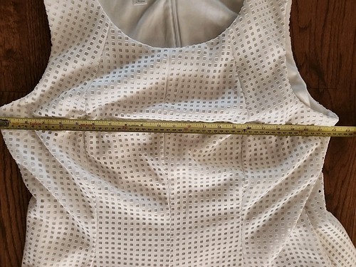 LONDON TIMES WOMAN Dressy White Eyelet-look Sleeveless Fit and Flare Dress 20W - Picture 5 of 14