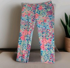 Lilly Pulitzer Alina Pant Serene Blue Gypsea Size 12 EUC
