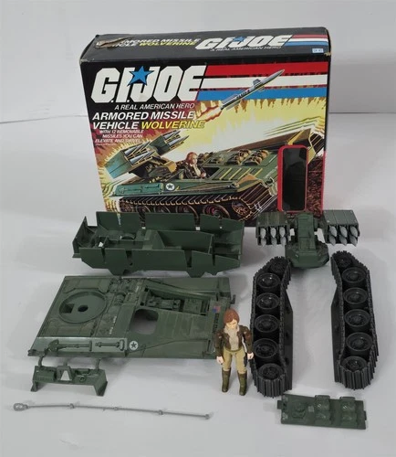 S-962 VINTAGE 1980'S HASBRO GI JOE WOLVERINE & COVER FIRL W/ ORIGINAL BOX
