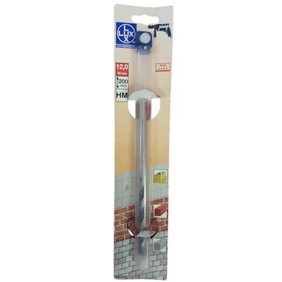 LUX Tools 566326 Carbide Masonry Hammer Drill Bit 12 x 200mm