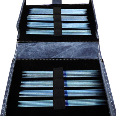 LYKKE Indigo 6'' Double Point Knitting Needle Set US 0-5 with Blue Denim Case