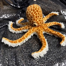 Douglas Cuddle Toys Plush 6" Octopus Brown White Ocean