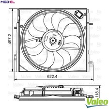 FAN ENGINE COOLING 698582 FOR RENAULT NISSAN ROGUE/SPORT/II/SUV QASHQAI/Wagon