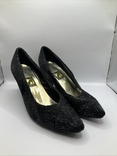 Vintage Black Sequin women s pumps size 10M J. Renee
