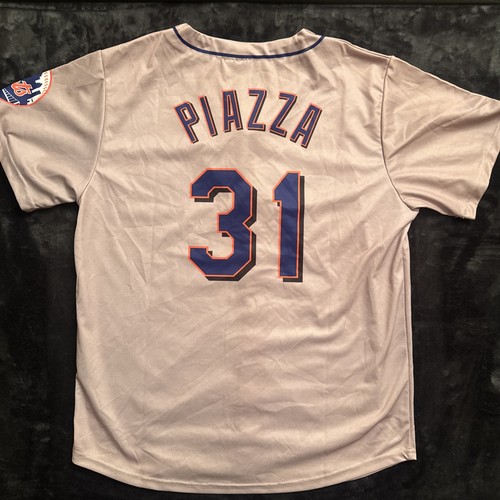 New York Mets Mike Piazza #31 Away Gray Baseball Jersey Adult Size Large SGA NEW - Picture 7 of 7