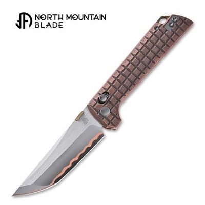 North Mountain Chop Folding Knife Copper Handle Copper-Clad Steel 2418-CU-G-5