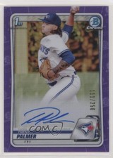 2020 Bowman Draft Chrome Picks Purple Refractor 111/250 Trent Palmer Auto 0a17