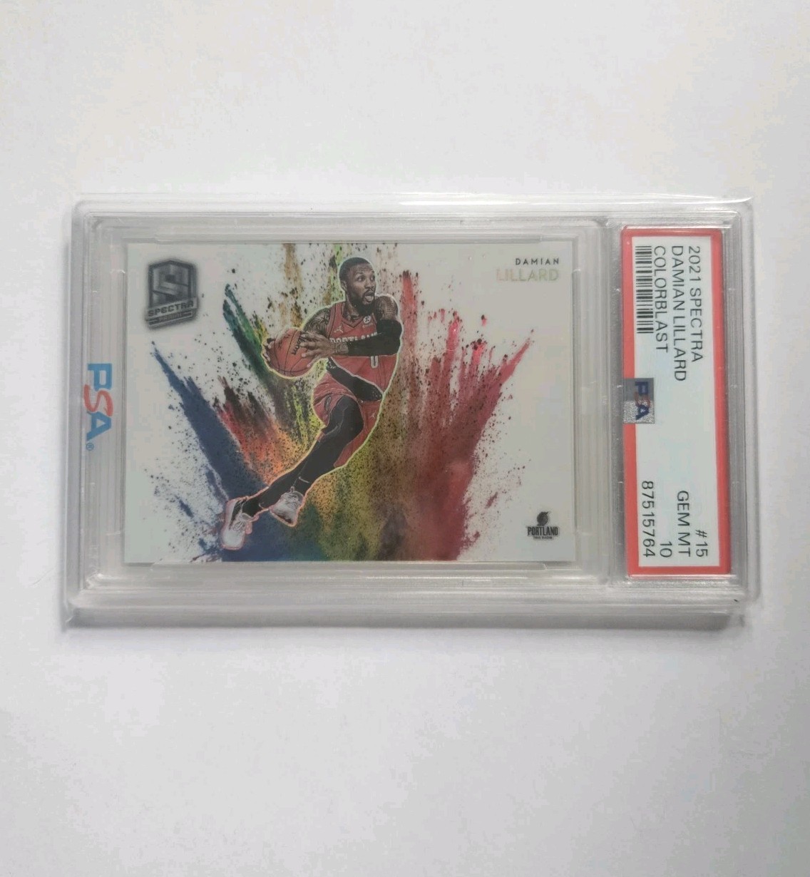 2021 Spectra Color Blast Damian Lillard #15 Psa 10