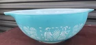 Vintage Pyrex  4QT Turquoise Amish Butterprint Cinderella Bowl Excellent++