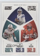 2022 Score Fantasy Stars Jaylen Waddle Dak Prescott Joe Mixon #FS12 0w8