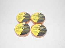 Lot of 4 PVC Insulating Tape Orange Flame Retardant 3/4" x 66' - NEW Surplus