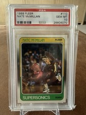 1988-89 Fleer Nate McMillan #110 PSA 10 GEM MT Seattle Supersonics NBA Vintage