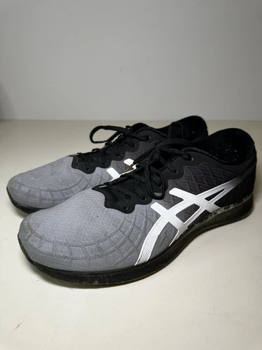 Scarpa da corsa uomo Asics grigio nero bianco design suola gomma fumè taglia 10 5