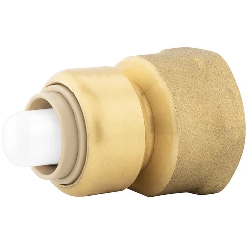 Jones Stephens C77422LF 1/2" x 3/4" FPT (Bagged) PlumBite Push On - Brass - Picture 1 of 4